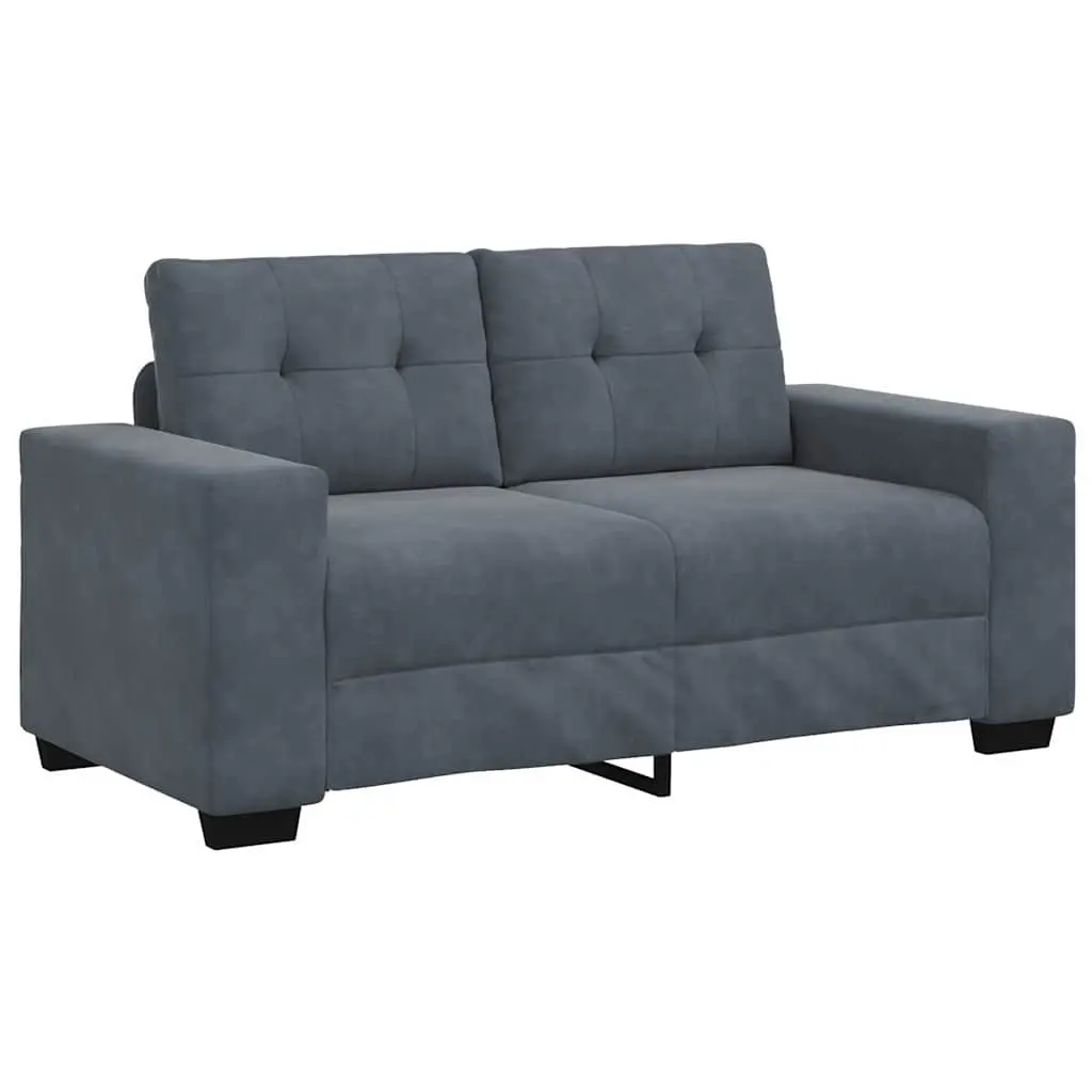 3 Piece Sofa Set Grey Velvet Modern Lounge Suite Armchair 2 Seater 3 Seater