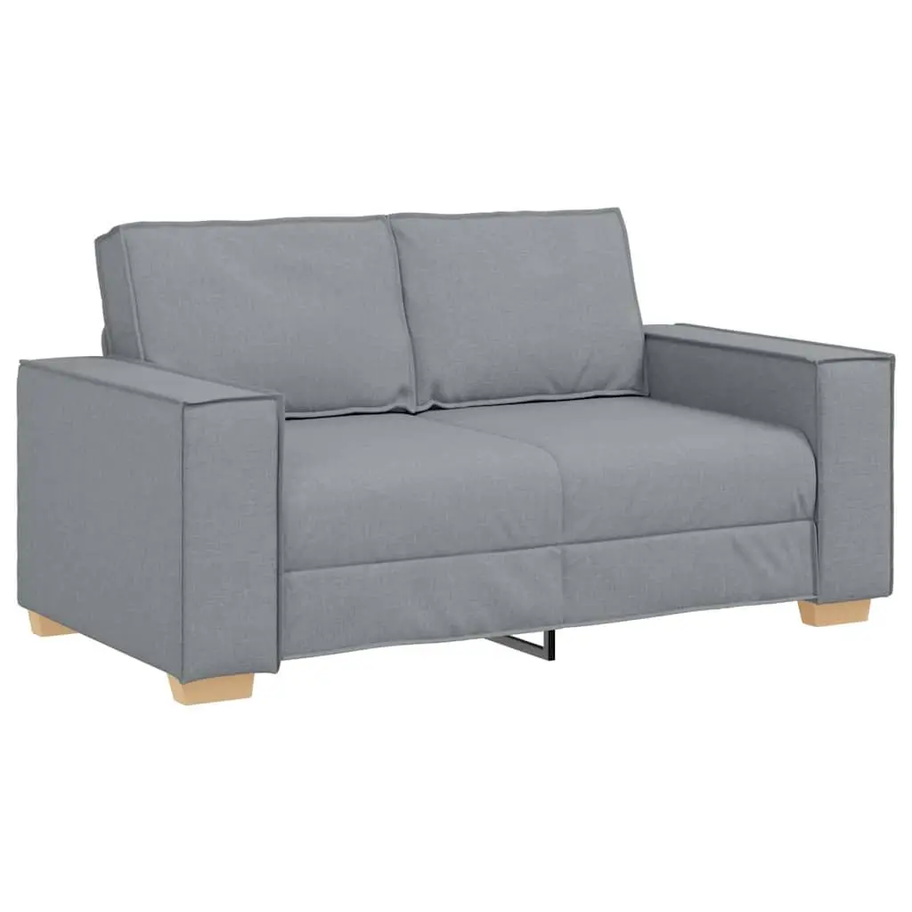 Grey Fabric 2 Piece Sofa Set Living Room Lounge Couch with Cushions and Armrests