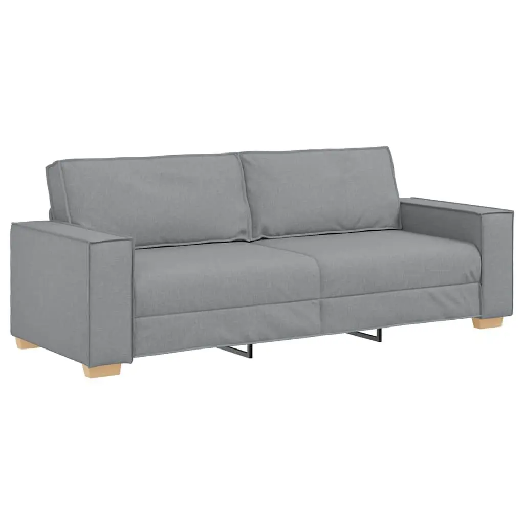 Grey Fabric 2 Piece Sofa Set Living Room Lounge Couch with Cushions and Armrests