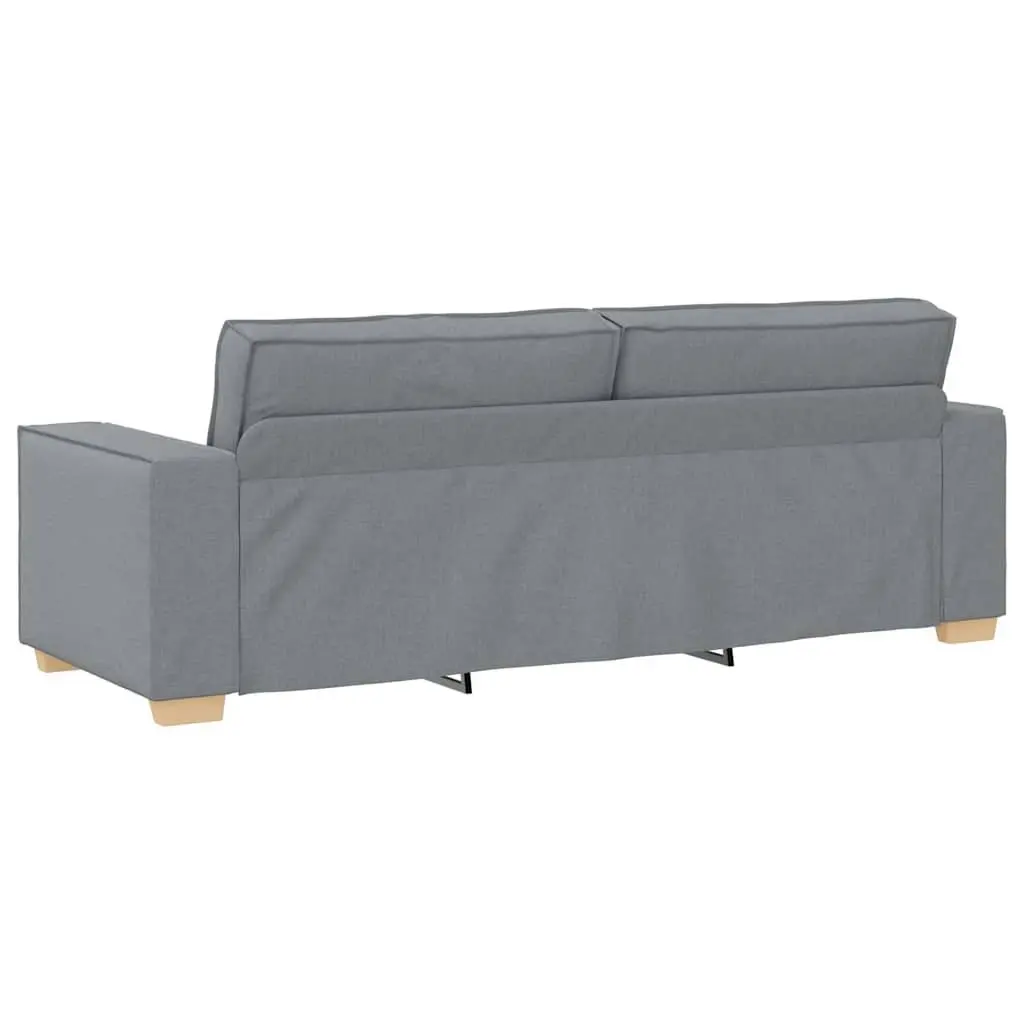 Grey Fabric 2 Piece Sofa Set Living Room Lounge Couch with Cushions and Armrests