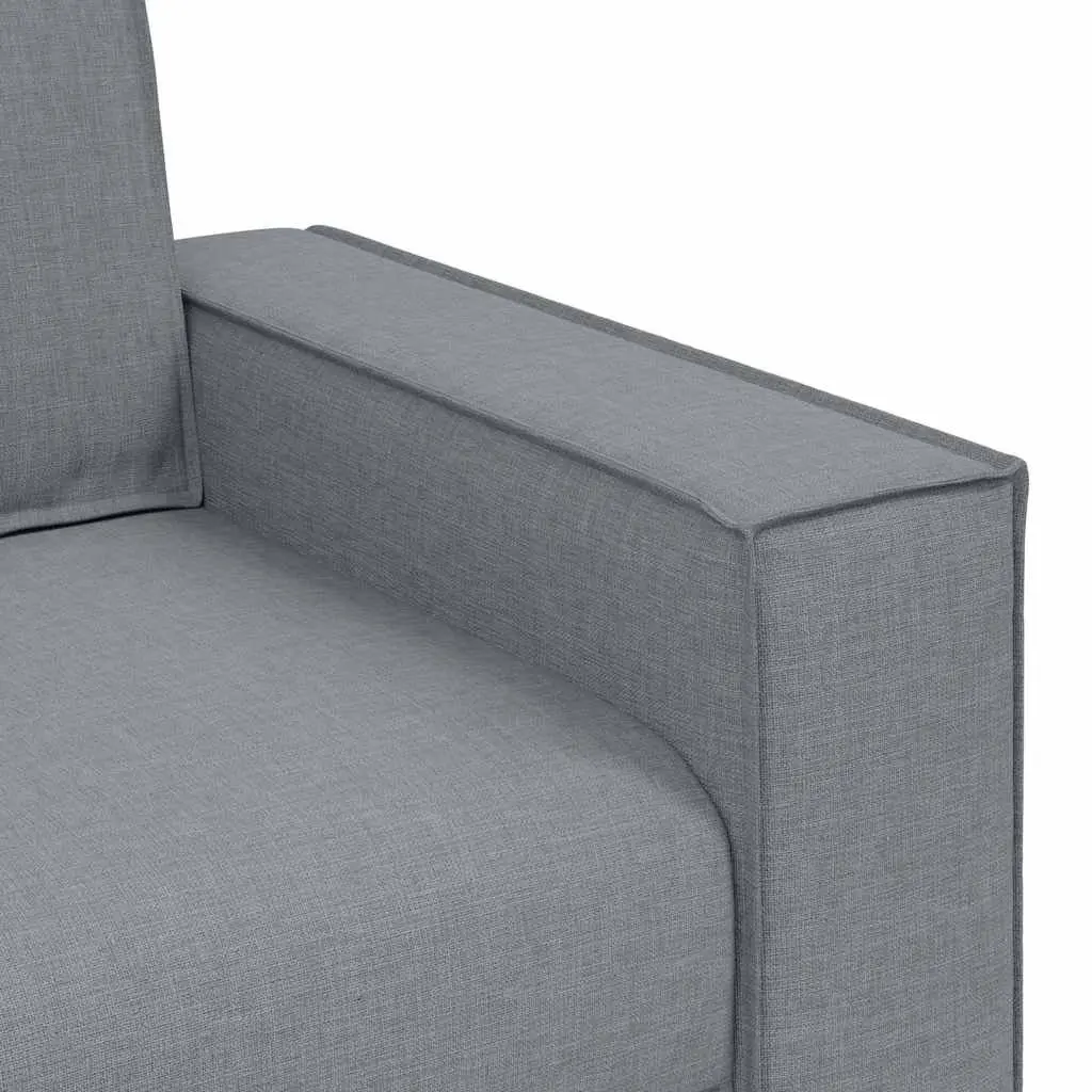 Grey Fabric 2 Piece Sofa Set Living Room Lounge Couch with Cushions and Armrests