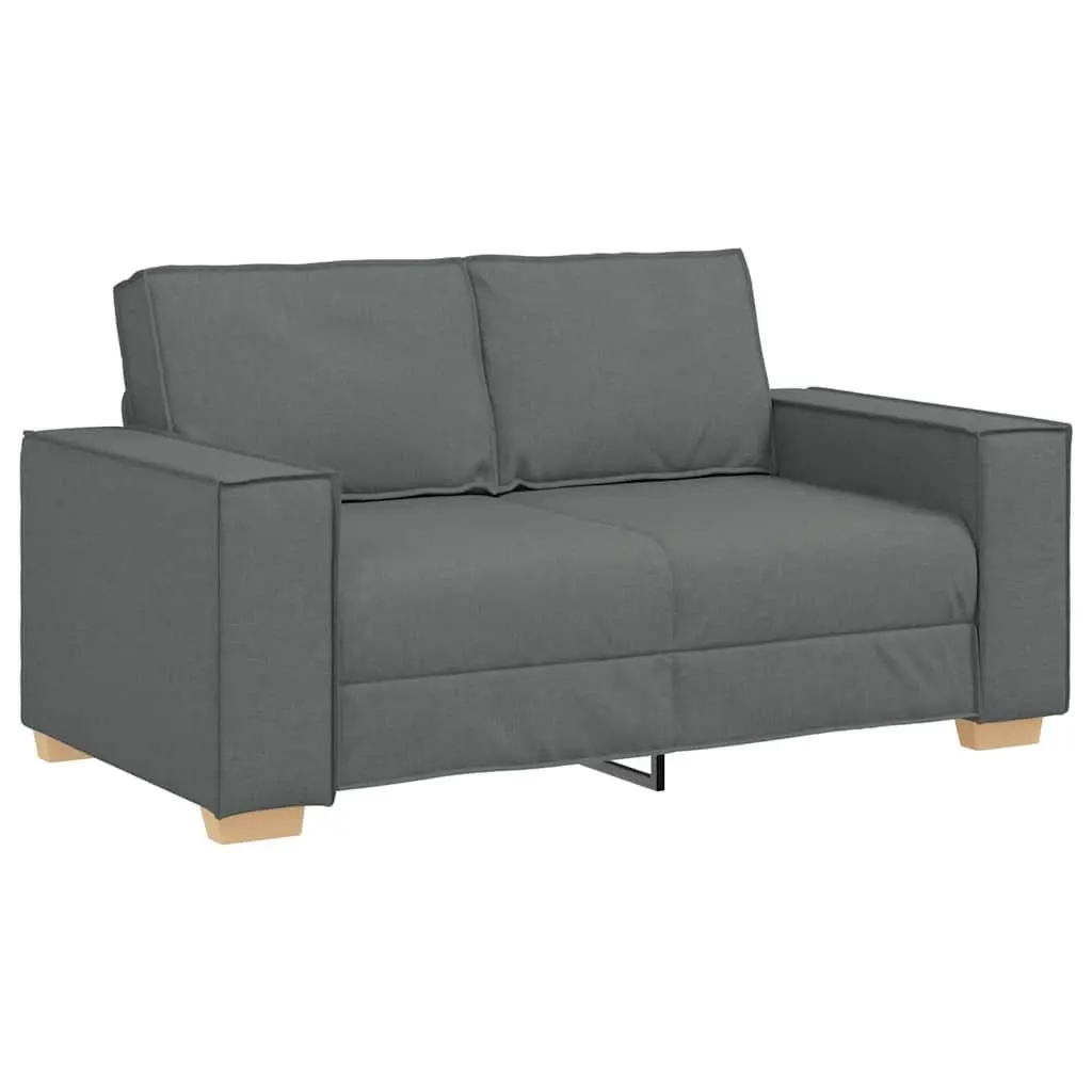 Sofa Set Grey 2 Piece Polyester Fabric Living Room Furniture Couch
