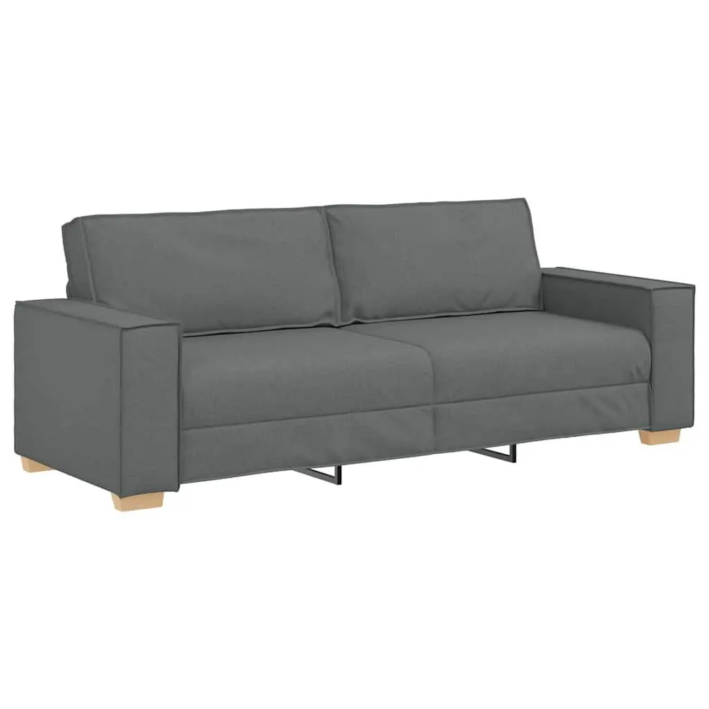 Sofa Set Grey 2 Piece Polyester Fabric Living Room Furniture Couch