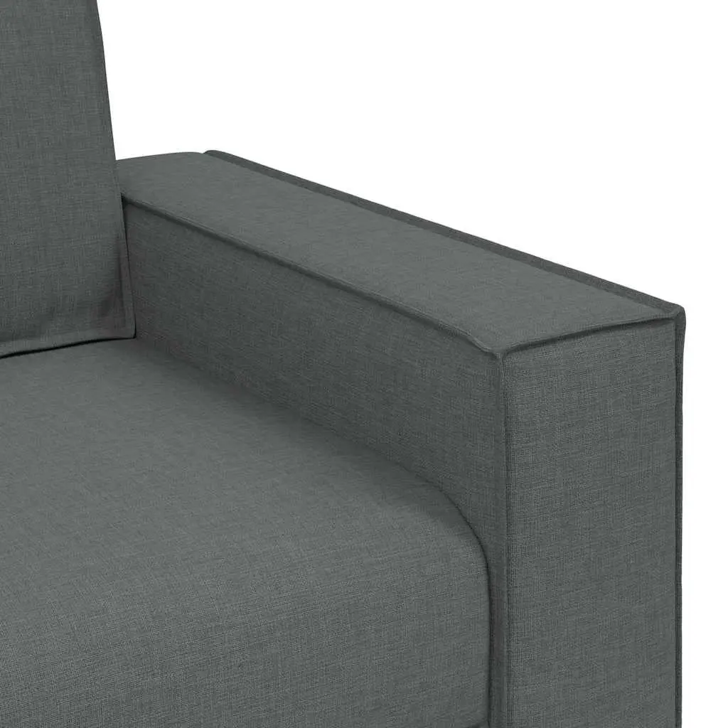 Sofa Set Grey 2 Piece Polyester Fabric Living Room Furniture Couch