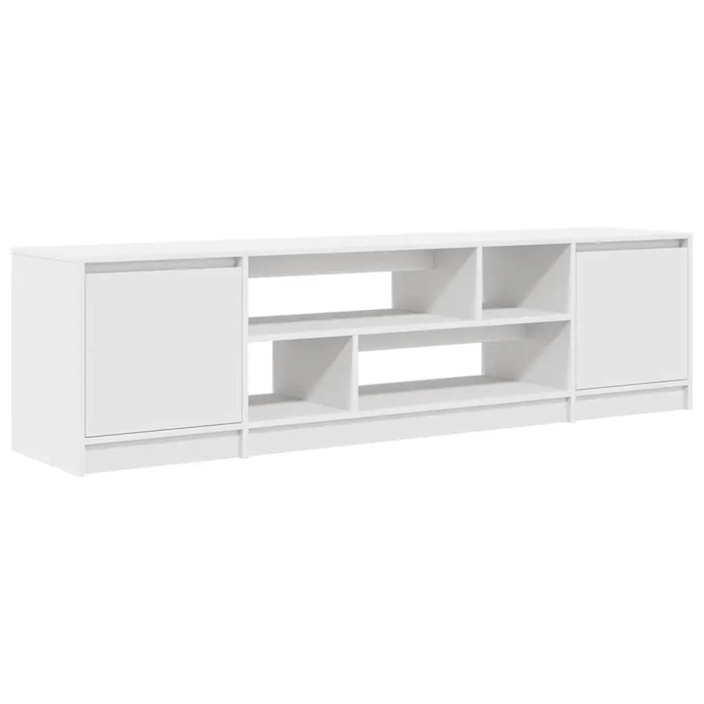 TV Cabinet White Engineered Wood 188.5 x 41 x 50 cm Storage Unit for Living Room Bedroom