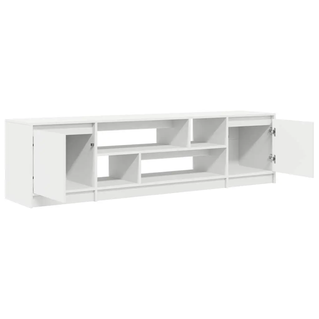 TV Cabinet White Engineered Wood 188.5 x 41 x 50 cm Storage Unit for Living Room Bedroom