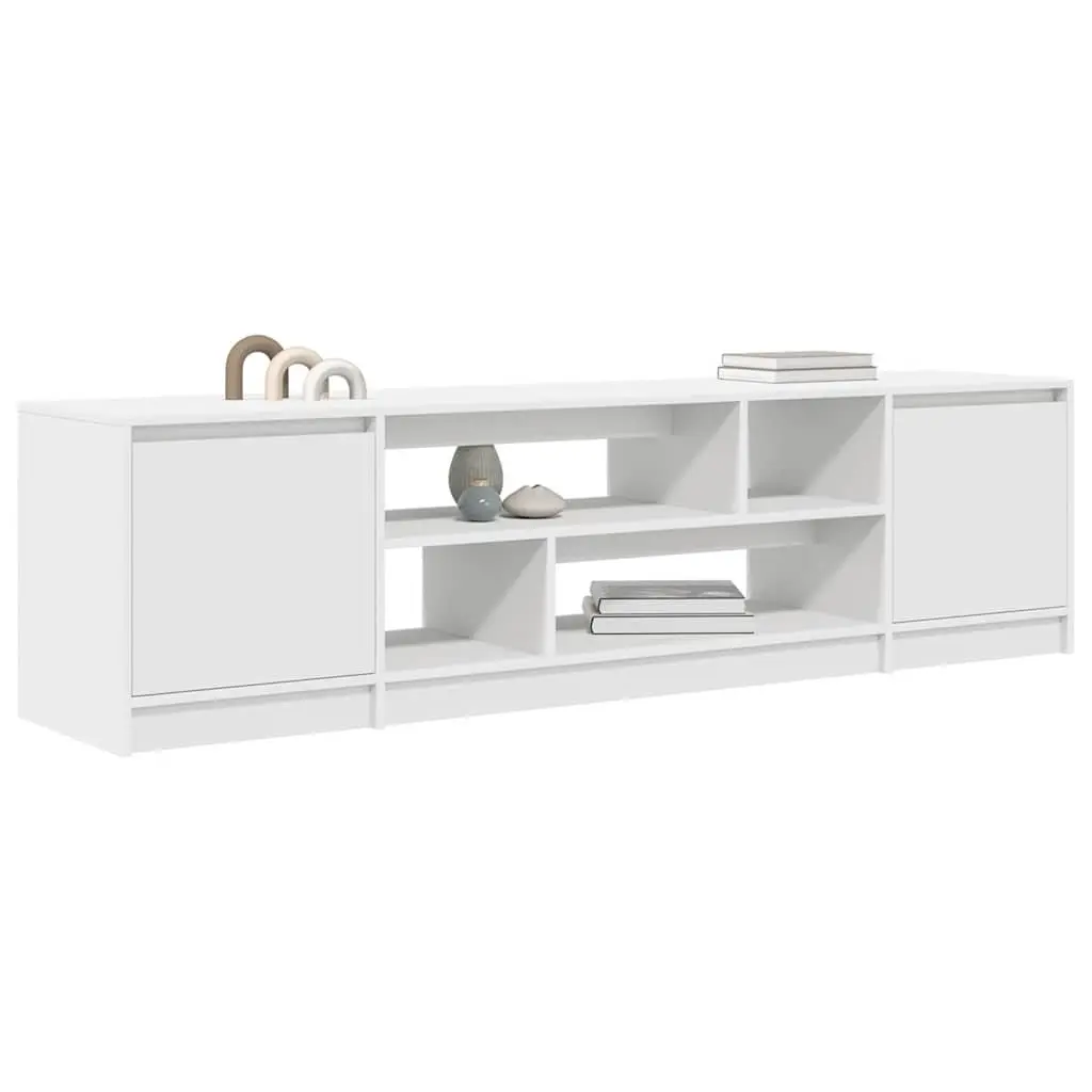 TV Cabinet White Engineered Wood 188.5 x 41 x 50 cm Storage Unit for Living Room Bedroom
