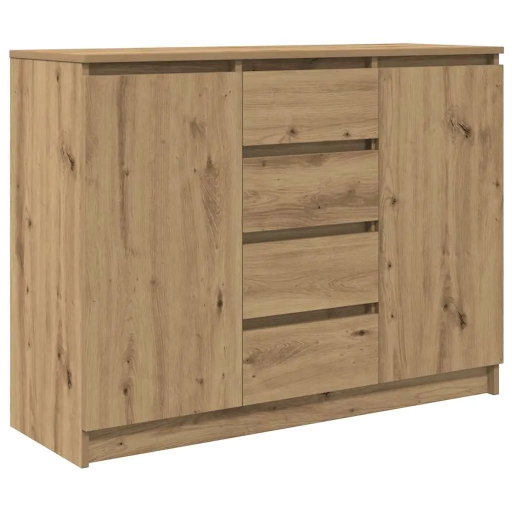 Sideboard Storage Cabinet with Drawers Doors Shelves Brown Engineered Wood