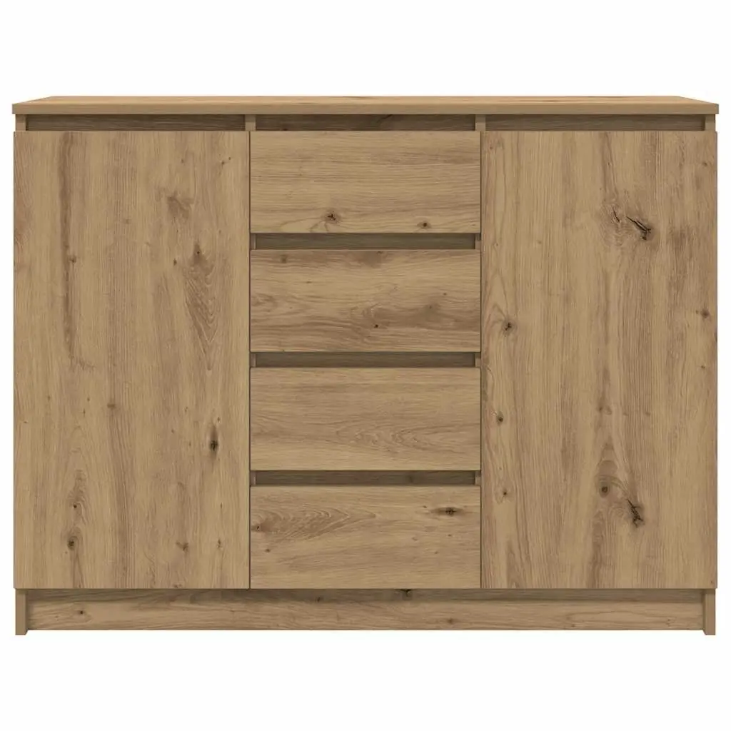 Sideboard Storage Cabinet with Drawers Doors Shelves Brown Engineered Wood