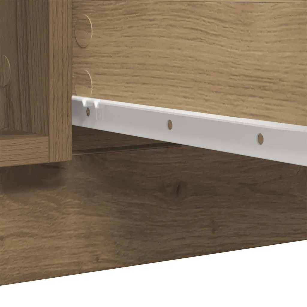 Sideboard Storage Cabinet with Drawers Doors Shelves Brown Engineered Wood