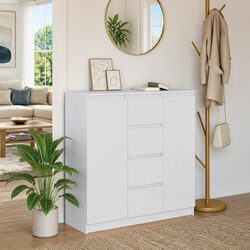 Elegant White Sideboard with Versatile Storage