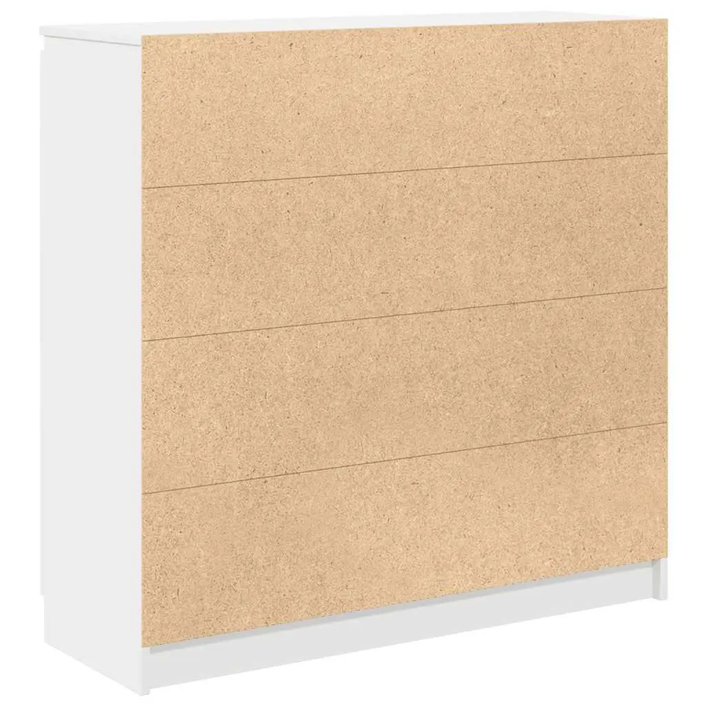 Sideboard with Drawers White Storage Cabinet Engineered Wood Doors Shelves