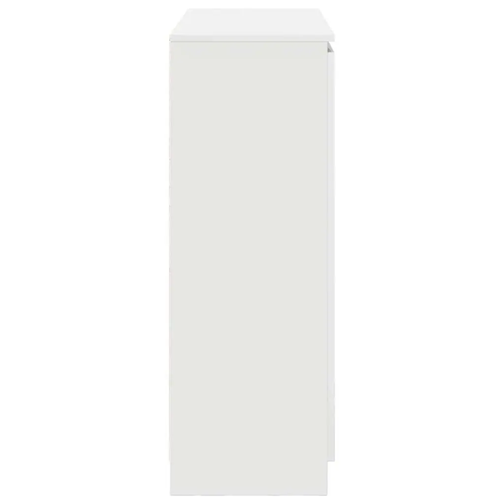 Sideboard with Drawers White Storage Cabinet Engineered Wood Doors Shelves