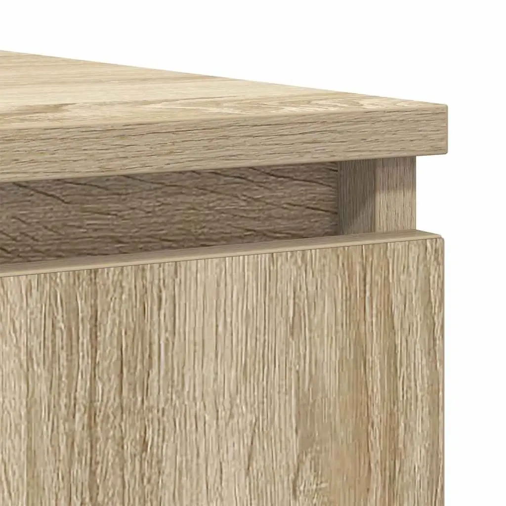 Sideboard with Drawers Doors Shelves Brown Storage Cabinet Engineered Wood