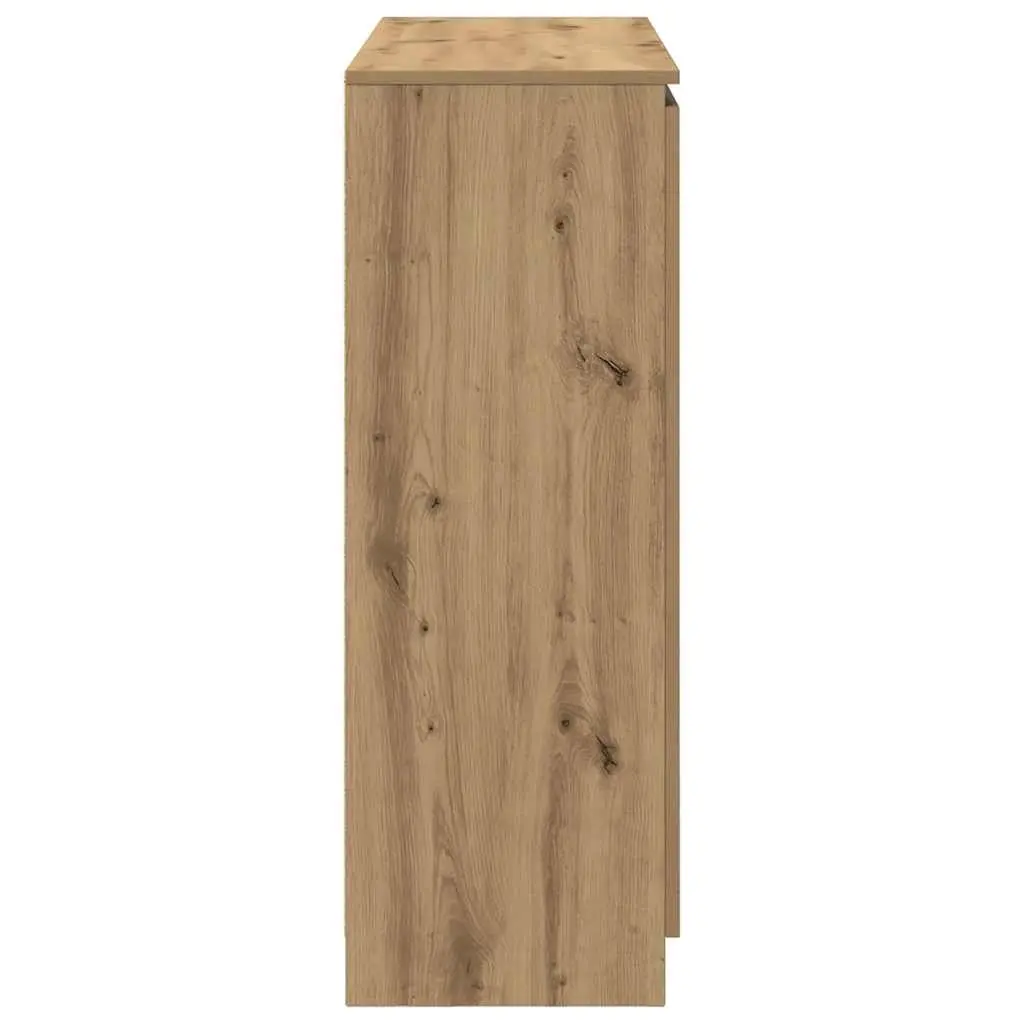 Brown Engineered Wood Sideboard with Storage Drawers