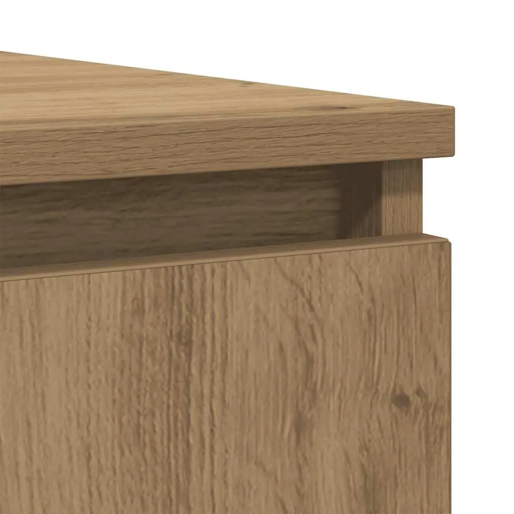 Brown Engineered Wood Sideboard with Storage Drawers