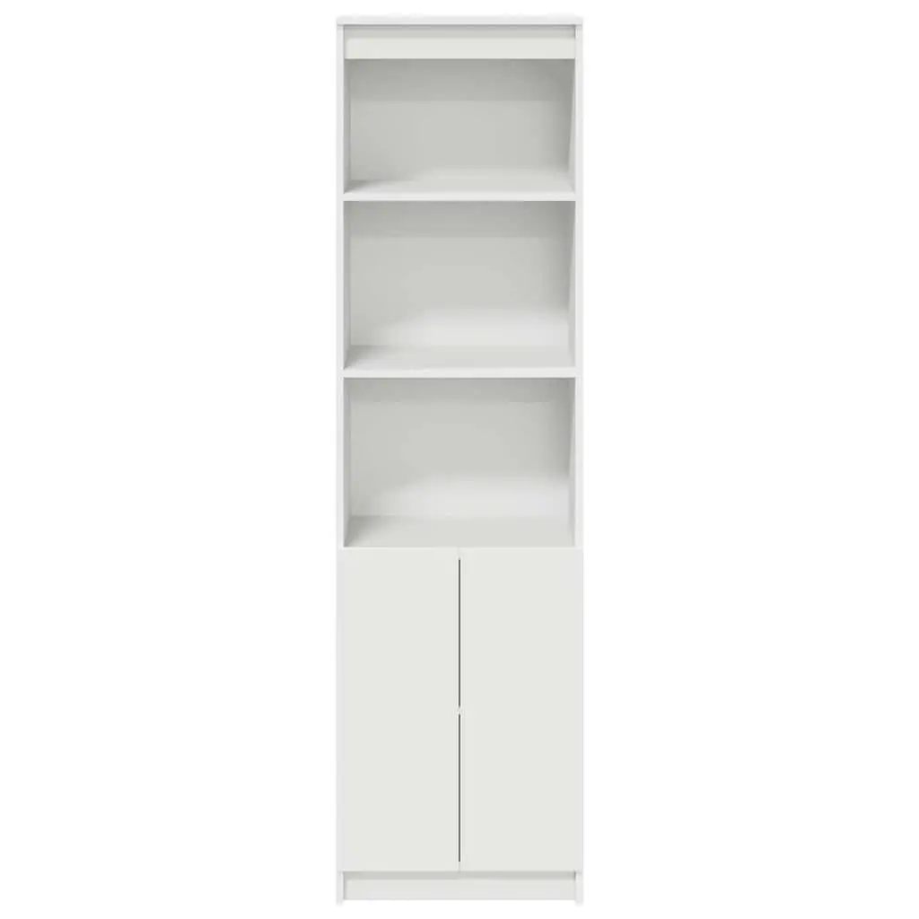 Tall Storage Cabinet White Engineered Wood 50x35x180cm Highboard for Dining Room Bedroom Bathroom Kitchen