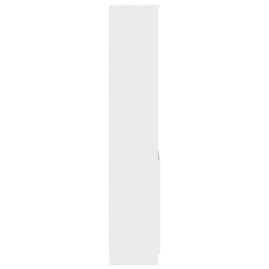 Tall Storage Cabinet White Engineered Wood 50x35x180cm Highboard for Dining Room Bedroom Bathroom Kitchen