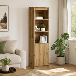 Warm Brown Highboard Storage Cabinet for Cozy Spaces