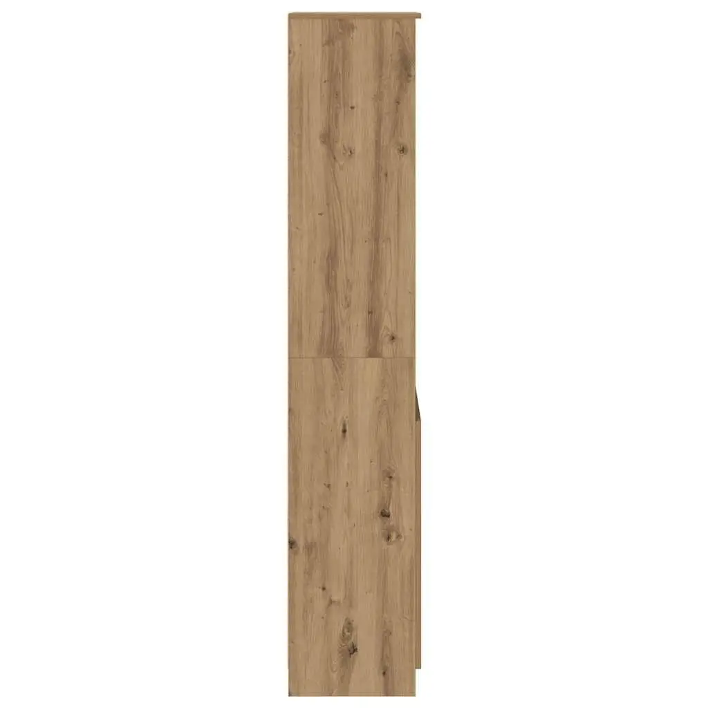 Tall Highboard Sideboard Brown Engineered Wood Storage Cabinet