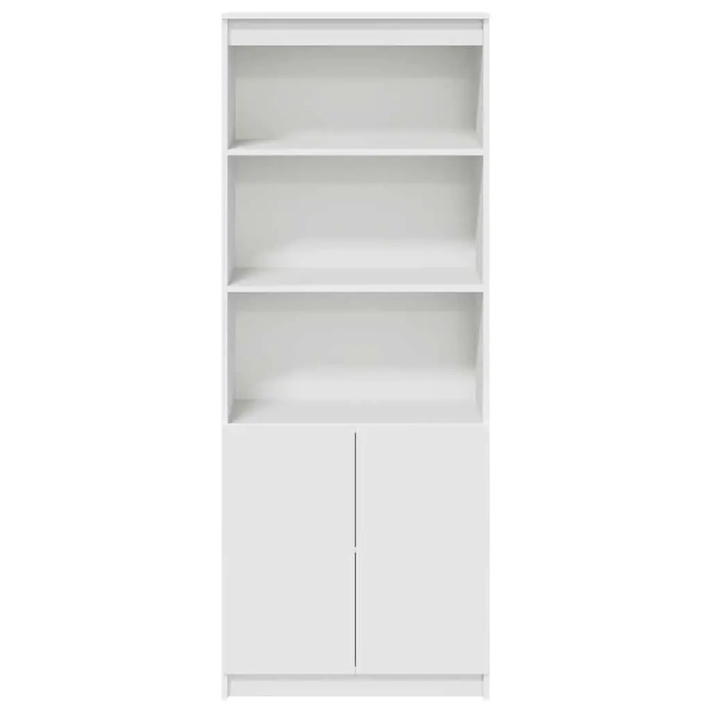 White Highboard Storage Cabinet 70x35x180 cm