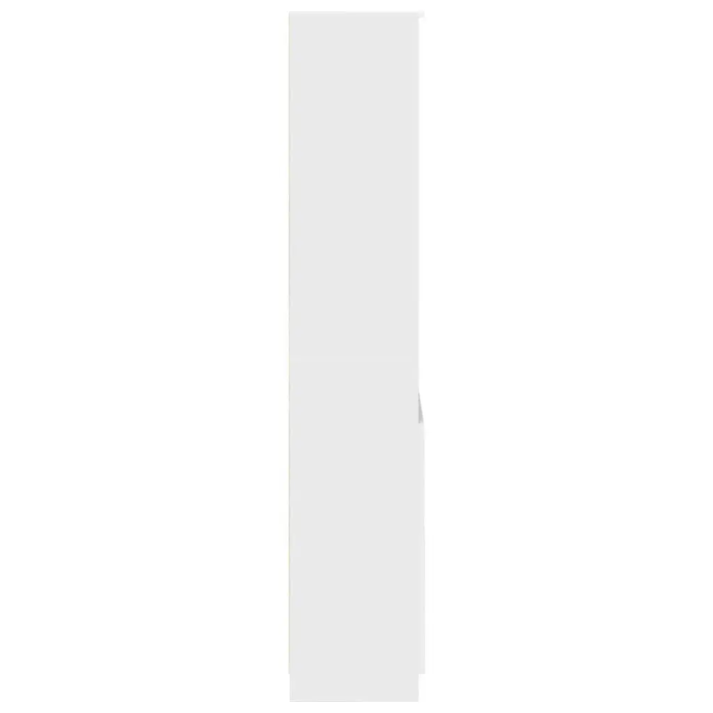 White Highboard Storage Cabinet 70x35x180 cm