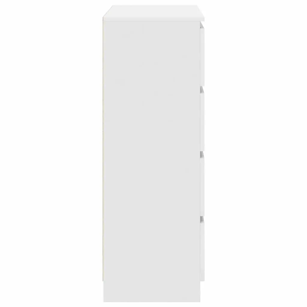 Sideboard White 80x35x99 cm Storage Cabinet Buffet Engineered Wood Furniture