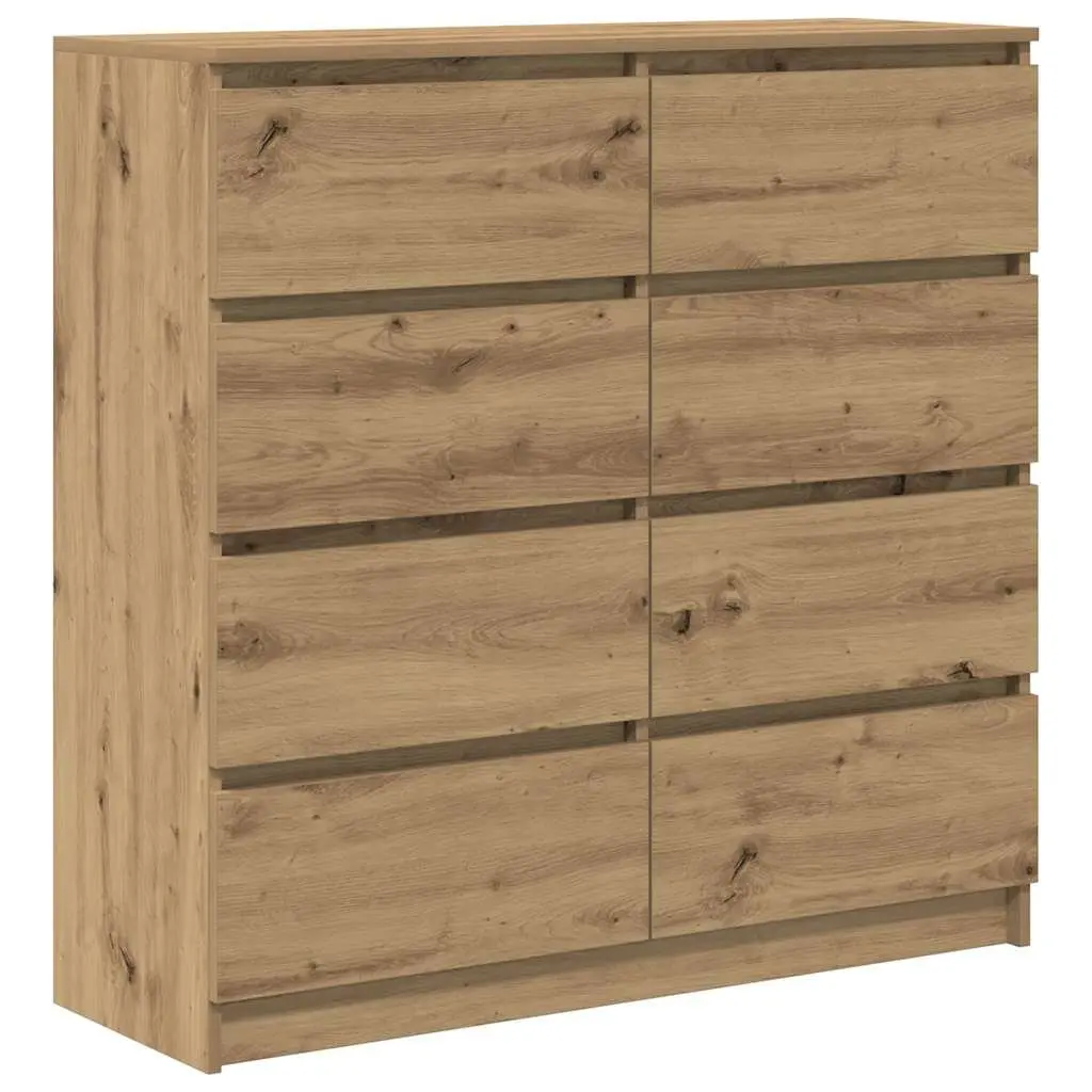 Storage Cabinet Engineered Wood Brown Sideboard Buffet 100cm x 35cm x 99cm