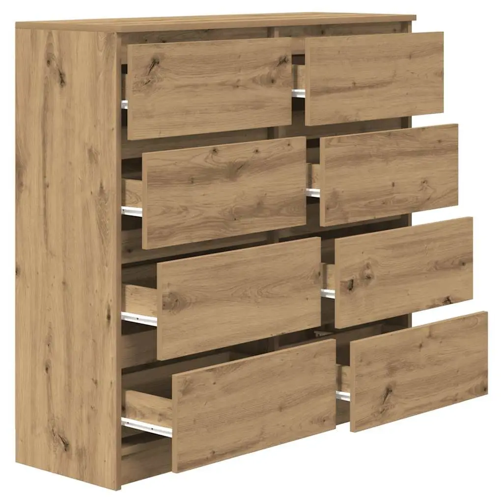 Storage Cabinet Engineered Wood Brown Sideboard Buffet 100cm x 35cm x 99cm