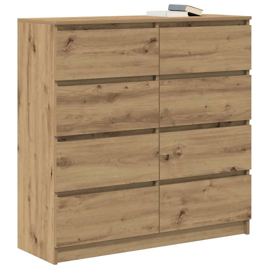 Storage Cabinet Engineered Wood Brown Sideboard Buffet 100cm x 35cm x 99cm