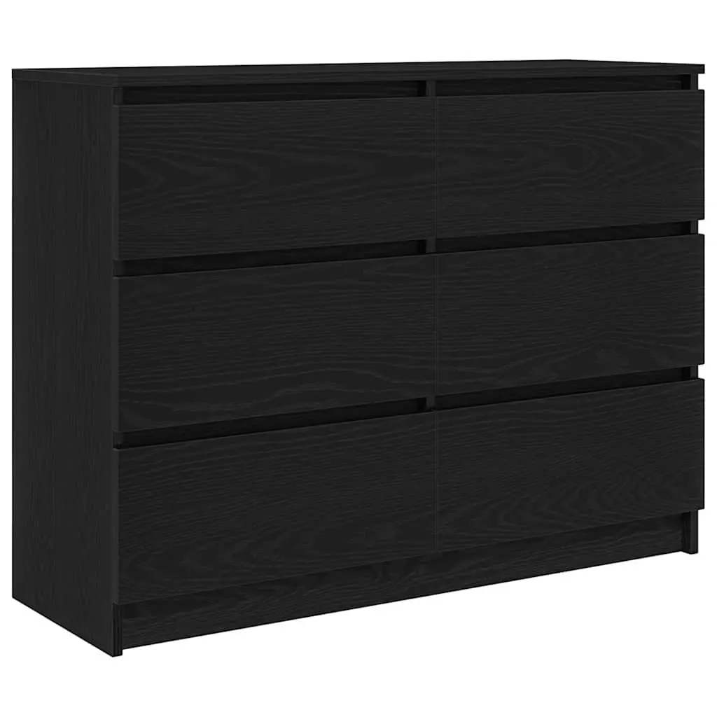 Black Sideboard Storage Cabinet 100x35x76cm