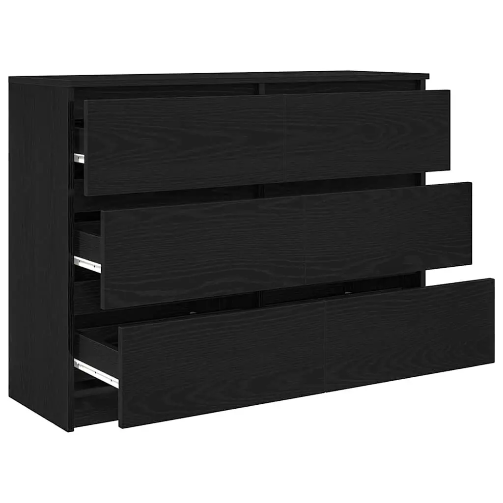 Black Sideboard Storage Cabinet 100x35x76cm