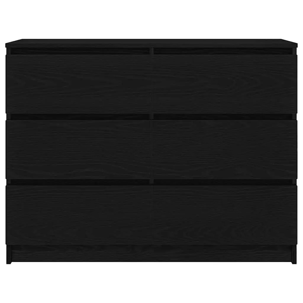 Black Sideboard Storage Cabinet 100x35x76cm