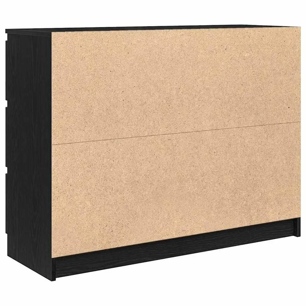 Black Sideboard Storage Cabinet 100x35x76cm
