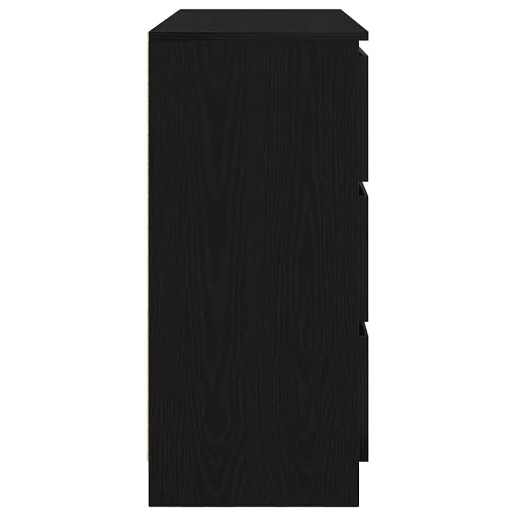 Black Sideboard Storage Cabinet 100x35x76cm