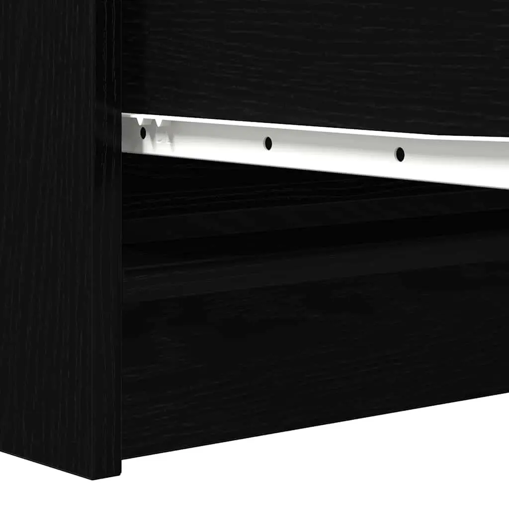 Black Sideboard Storage Cabinet 100x35x76cm