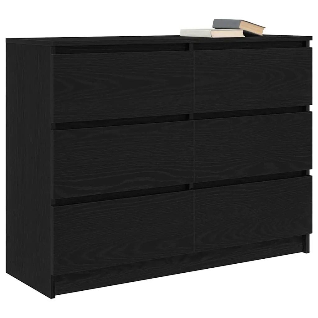 Black Sideboard Storage Cabinet 100x35x76cm