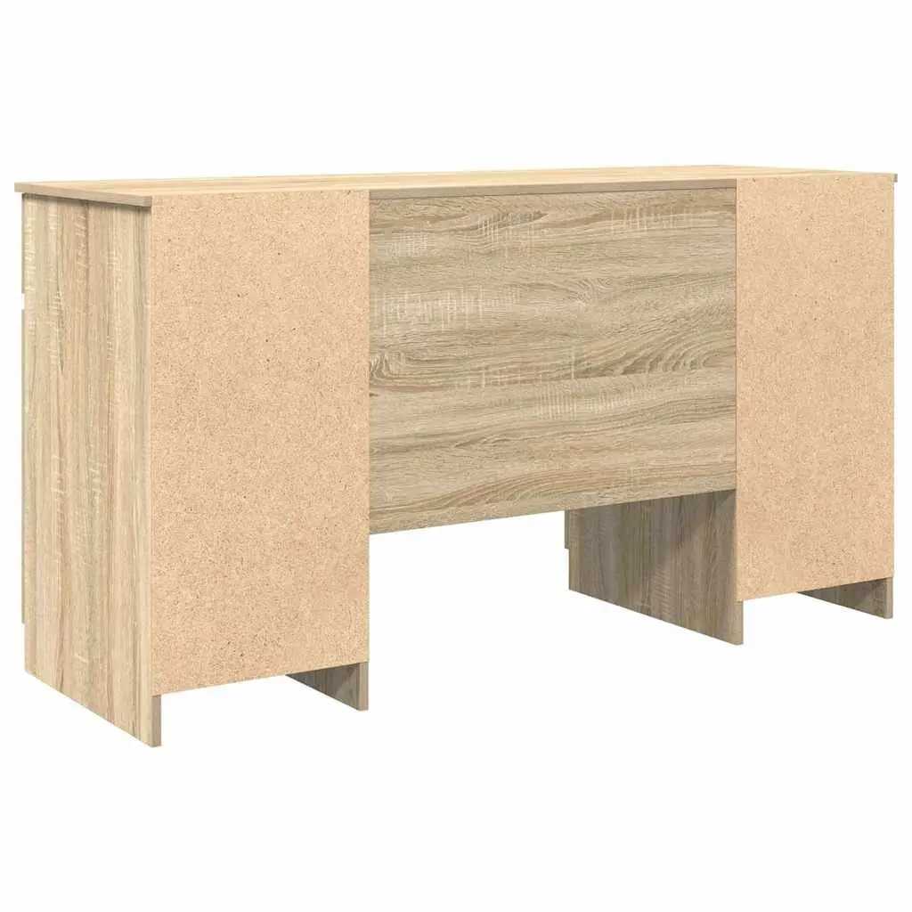 Desk with Drawer Sonoma Oak 140 x 49 x 76 cm Engineered Wood Home Office Writing