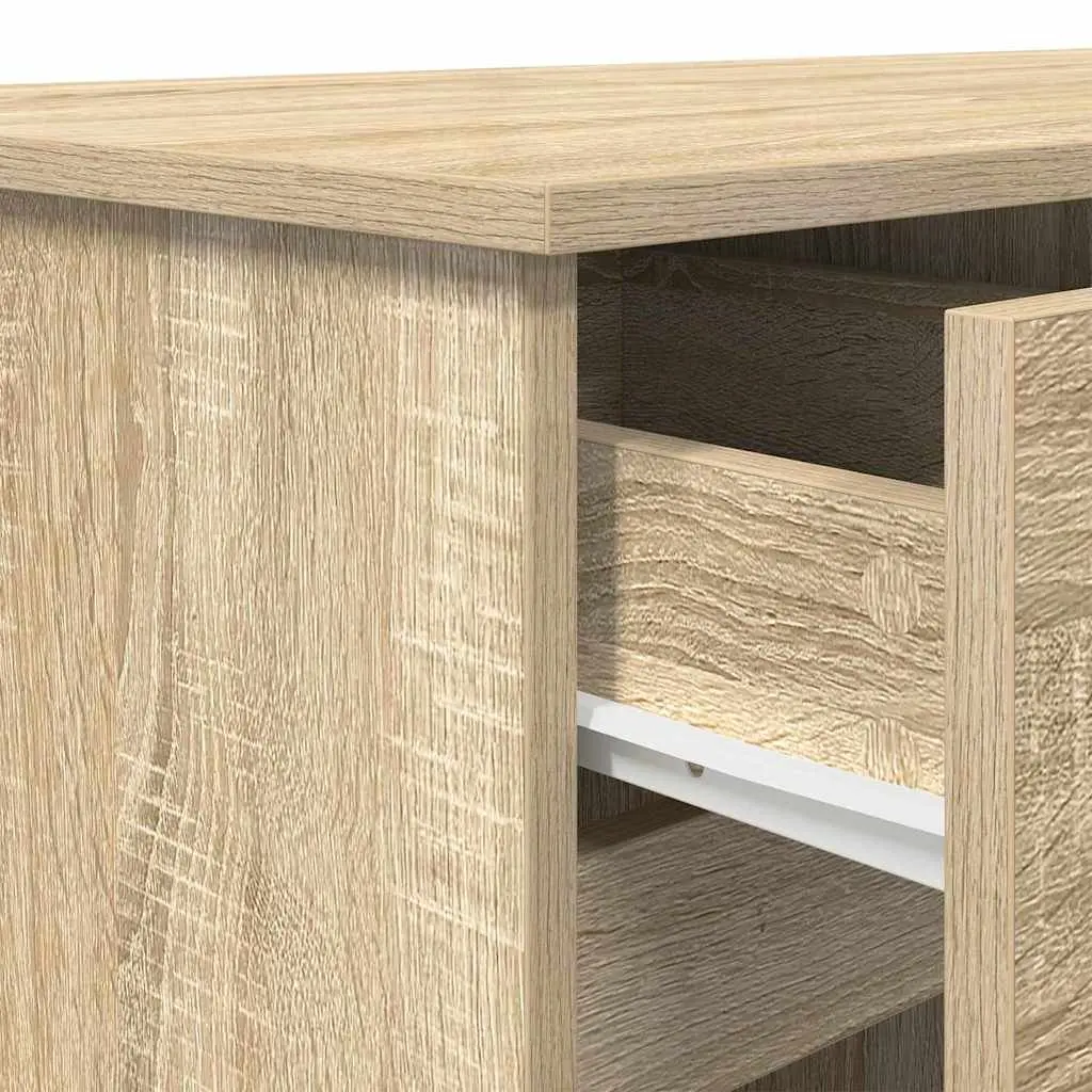 Desk with Drawer Sonoma Oak 140 x 49 x 76 cm Engineered Wood Home Office Writing