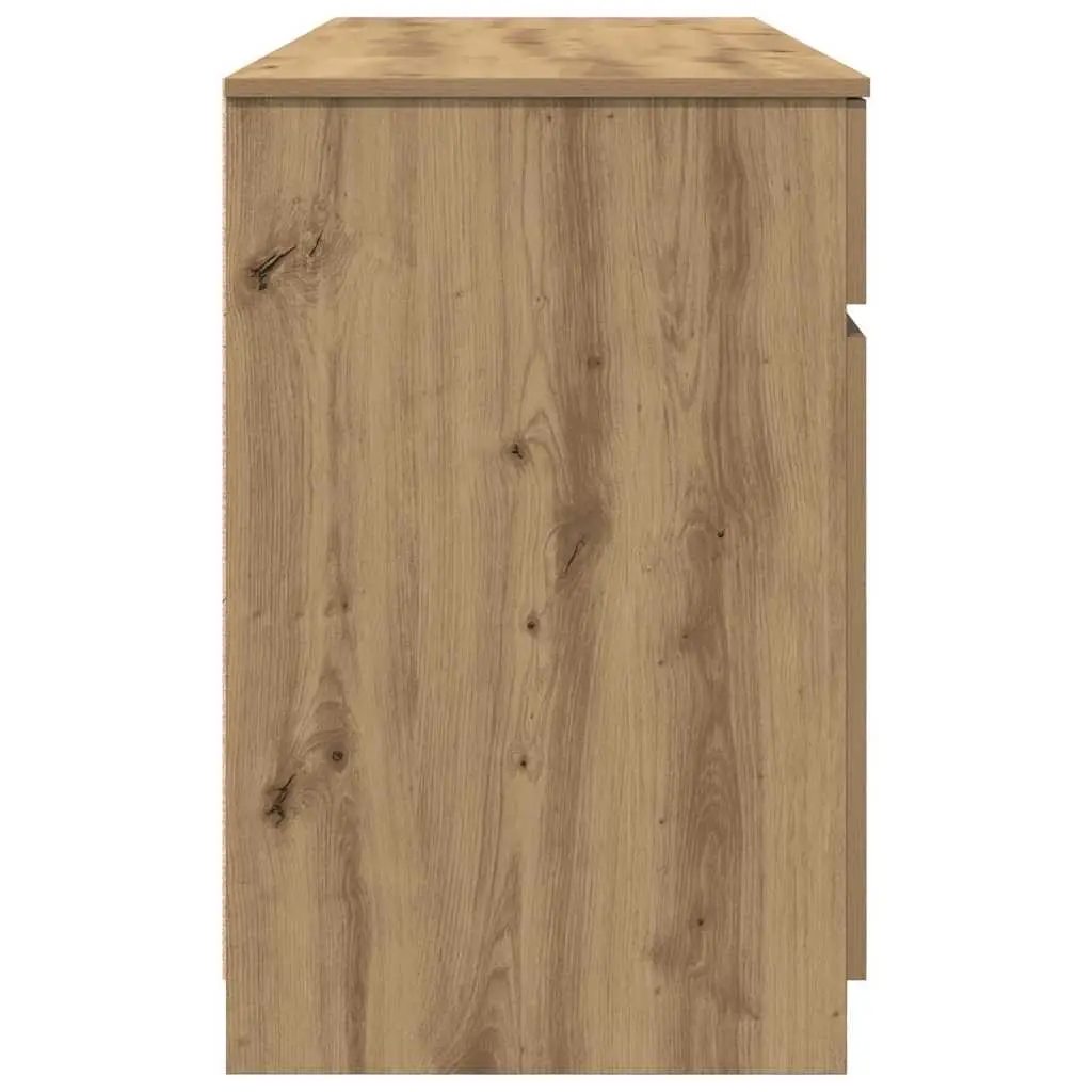 Brown Writing Desk with Storage for Home Office