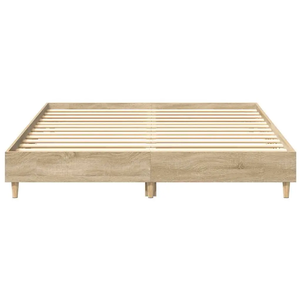Sonoma Oak Bed Frame 150x200 cm with Slatted Base