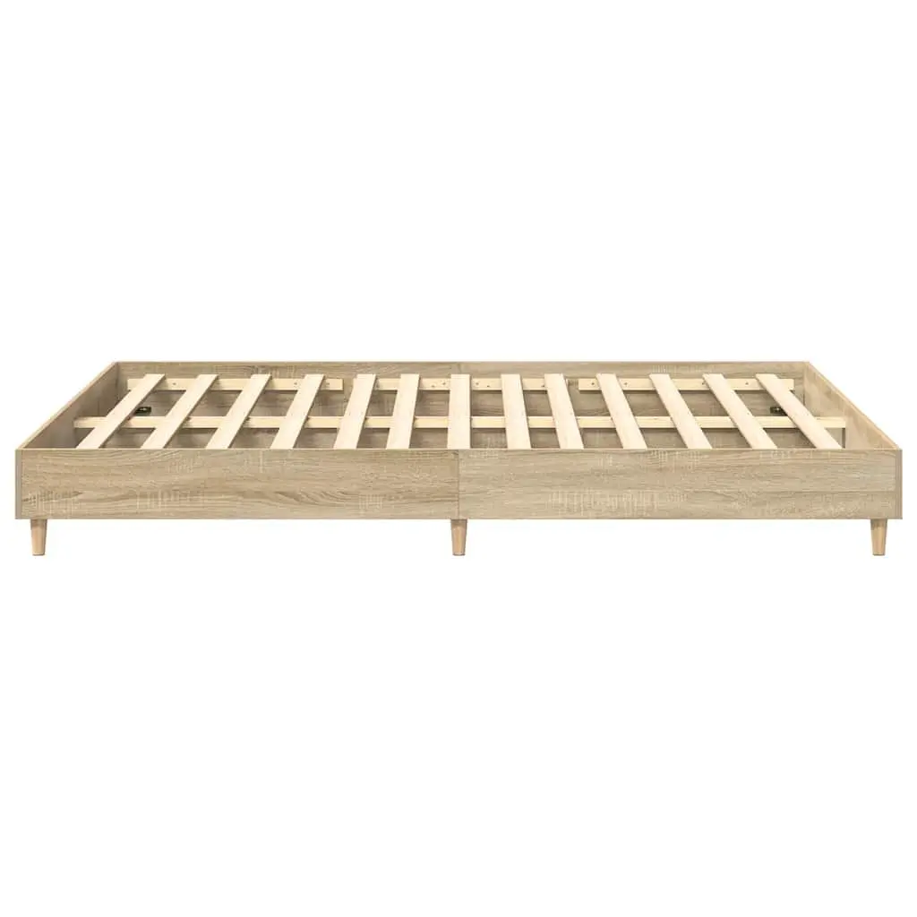 Sonoma Oak Bed Frame 150x200 cm with Slatted Base