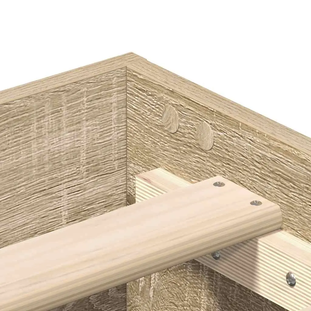 Sonoma Oak Bed Frame 150x200 cm with Slatted Base