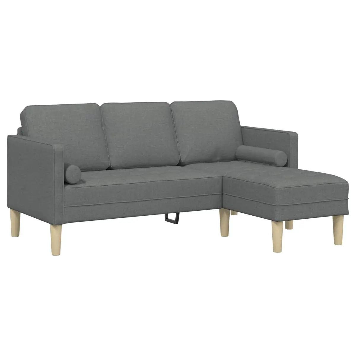 Modular Sofa Set 2 Pieces Grey Polyester