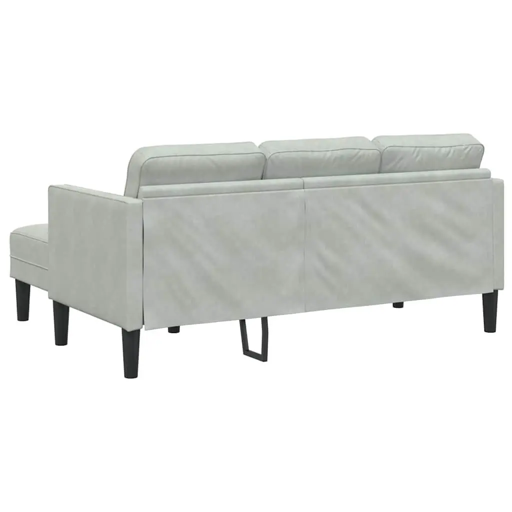 Sofa Set Light Grey Polyester Modular 2 pcs