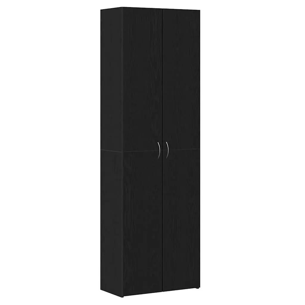 Office Filing Cabinet Black Modern 60 x 32 x 190 cm Engineered Wood