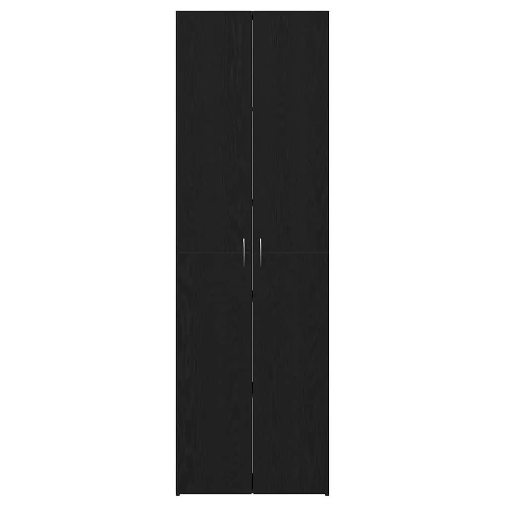 Office Filing Cabinet Black Modern 60 x 32 x 190 cm Engineered Wood