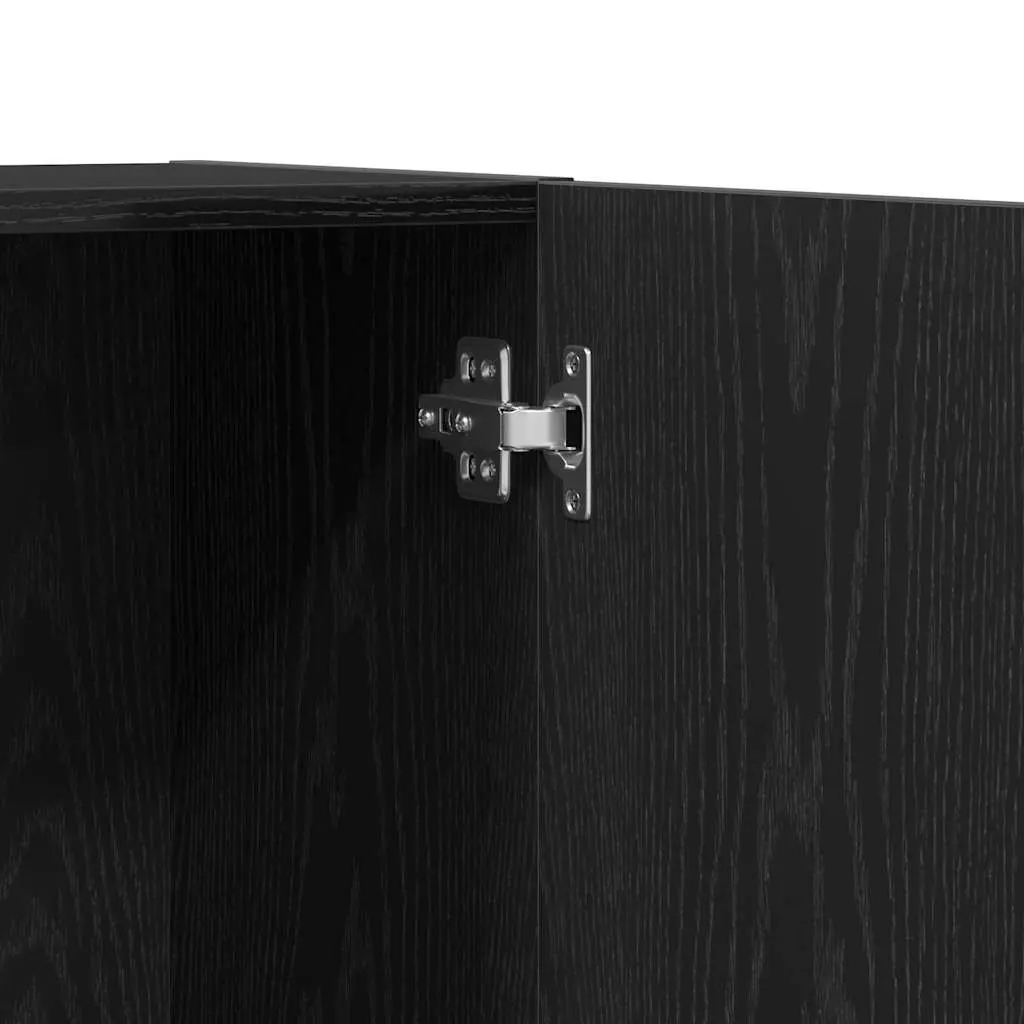 Office Filing Cabinet Black Modern 60 x 32 x 190 cm Engineered Wood
