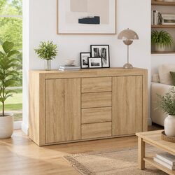 Modern Brown Sideboard Buffet Cabinet for Dining