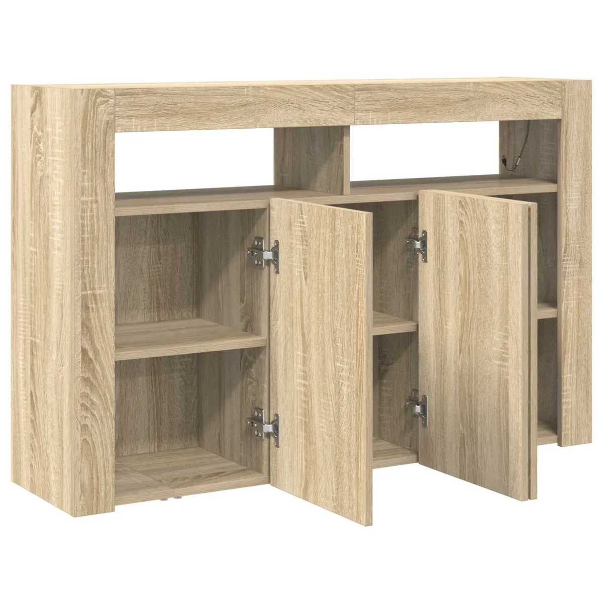 Sonoma Oak Sideboard with RGB LED Lighting 116x30x75cm
